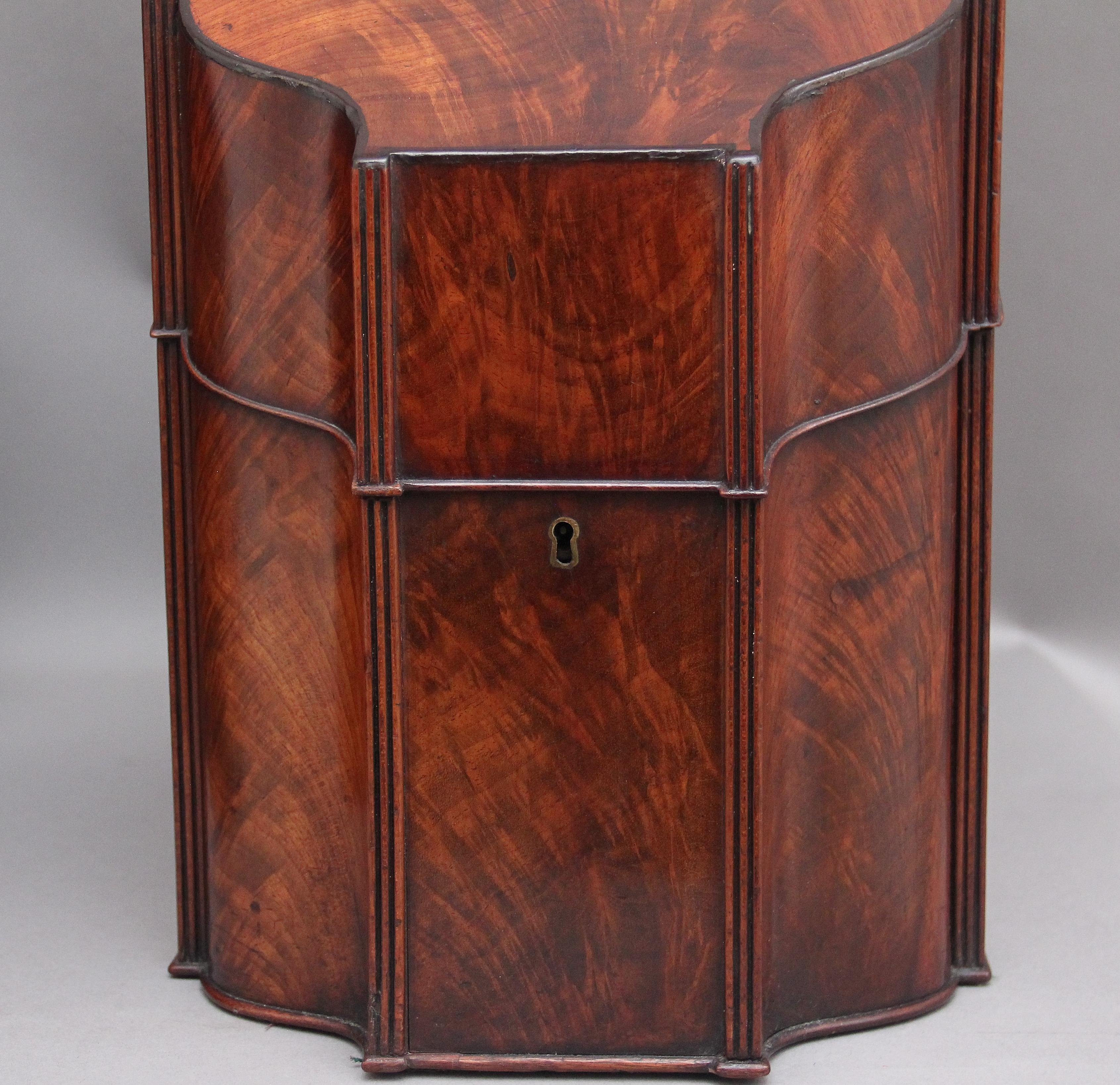 Pair of 18th Century Antique Mahogany Knife Boxes 7