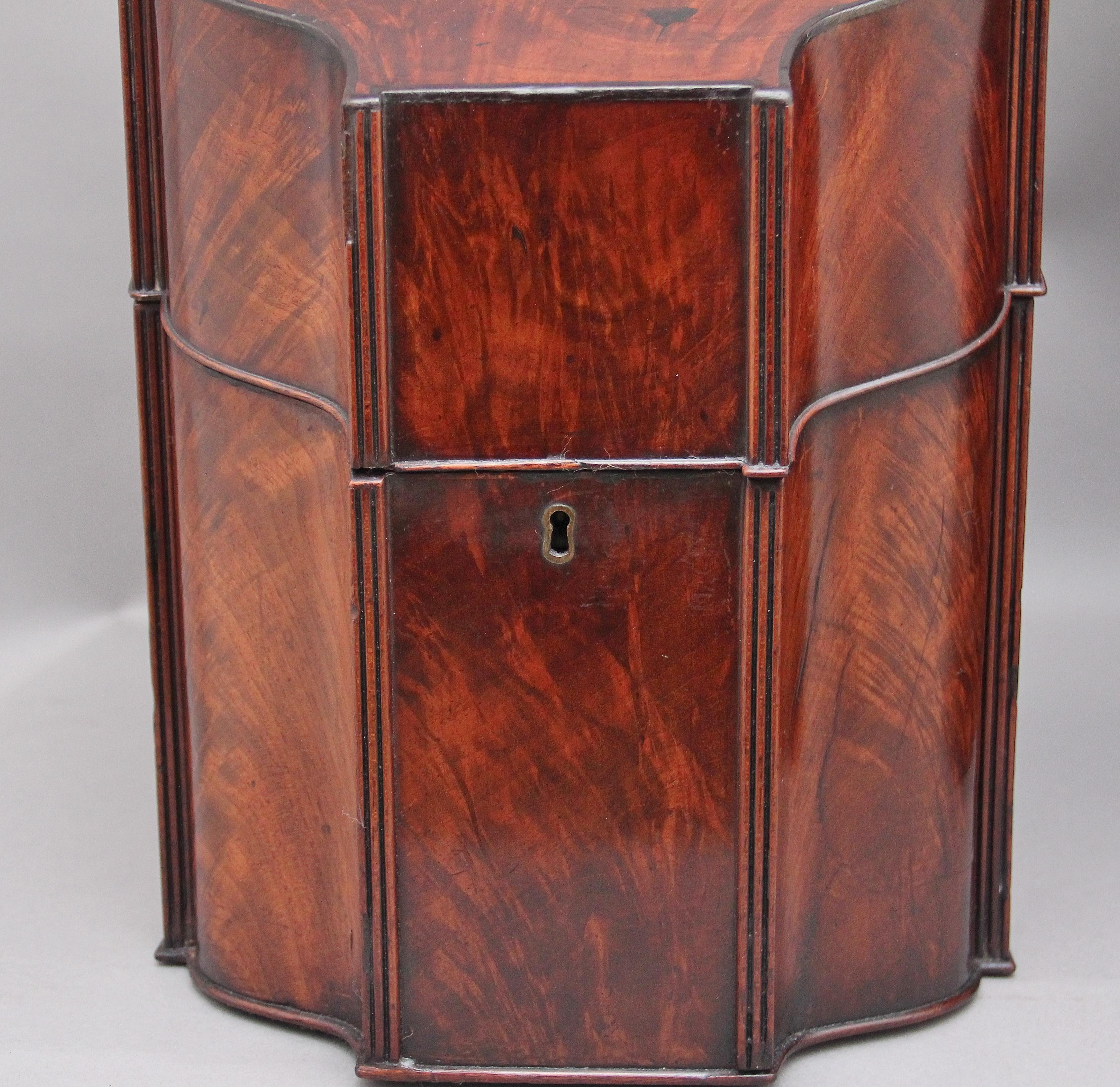 Pair of 18th Century Antique Mahogany Knife Boxes 8