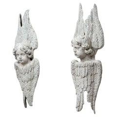 Pair of 18th Century Baroque Carved Angels