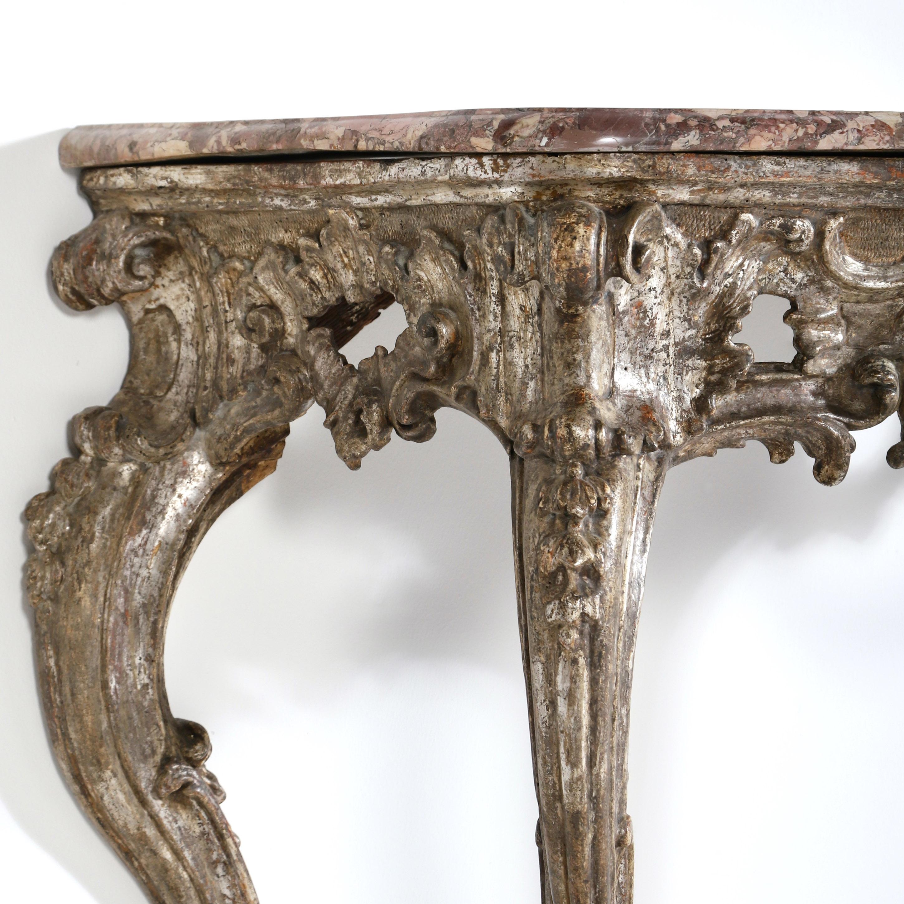 Pair of 18th Century Baroque Silver Console Tables In Good Condition In Petworth, GB