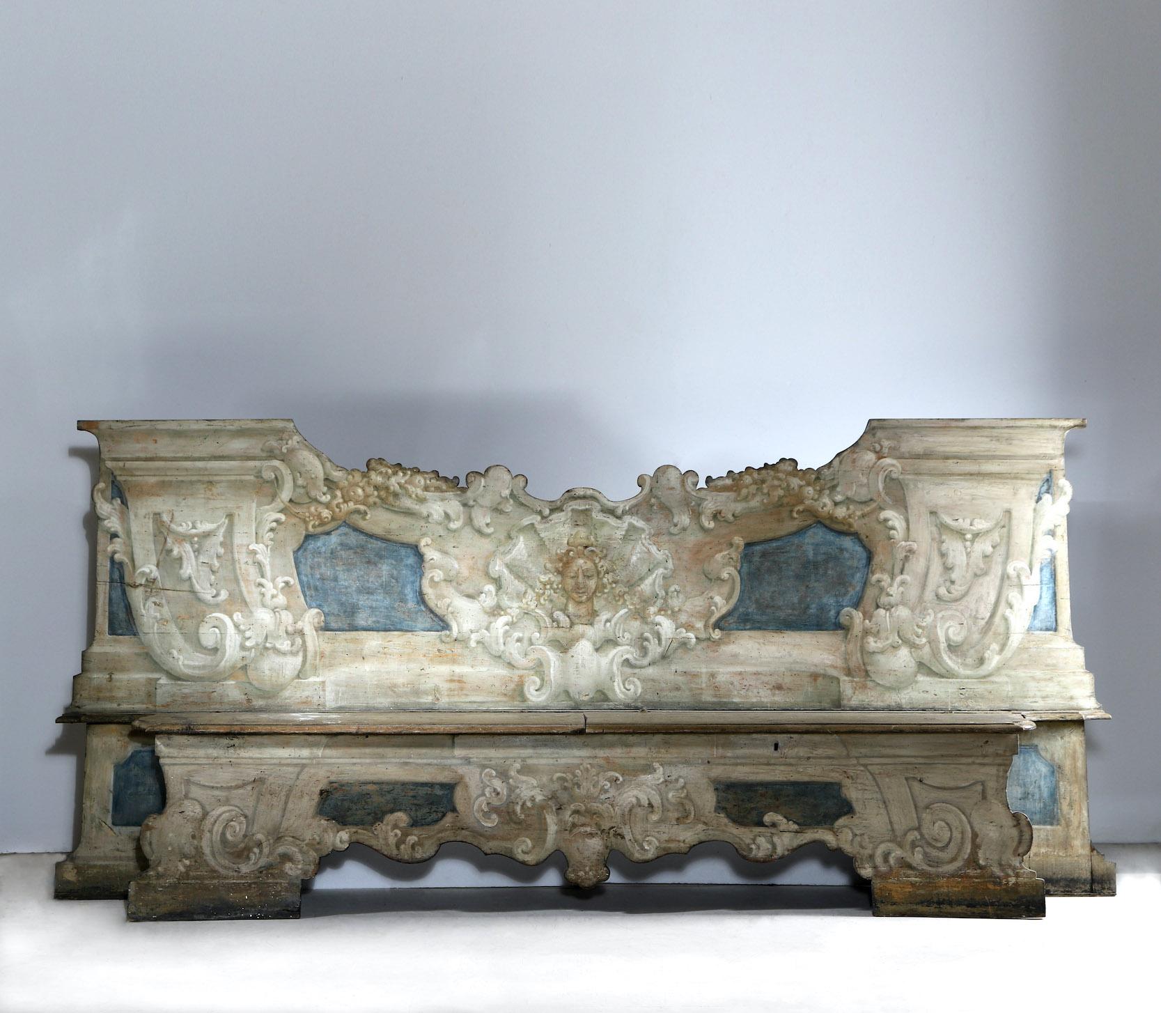 Italian A Pair of 18th Century Cassapanca Benches For Sale