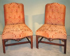 Pair of 18th Century English Chippendale Mahogany Side Chairs