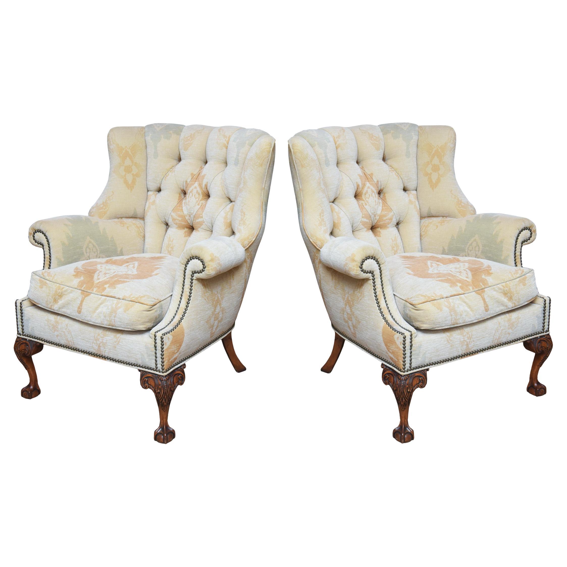 A pair of 18th-century English Wing Chairs