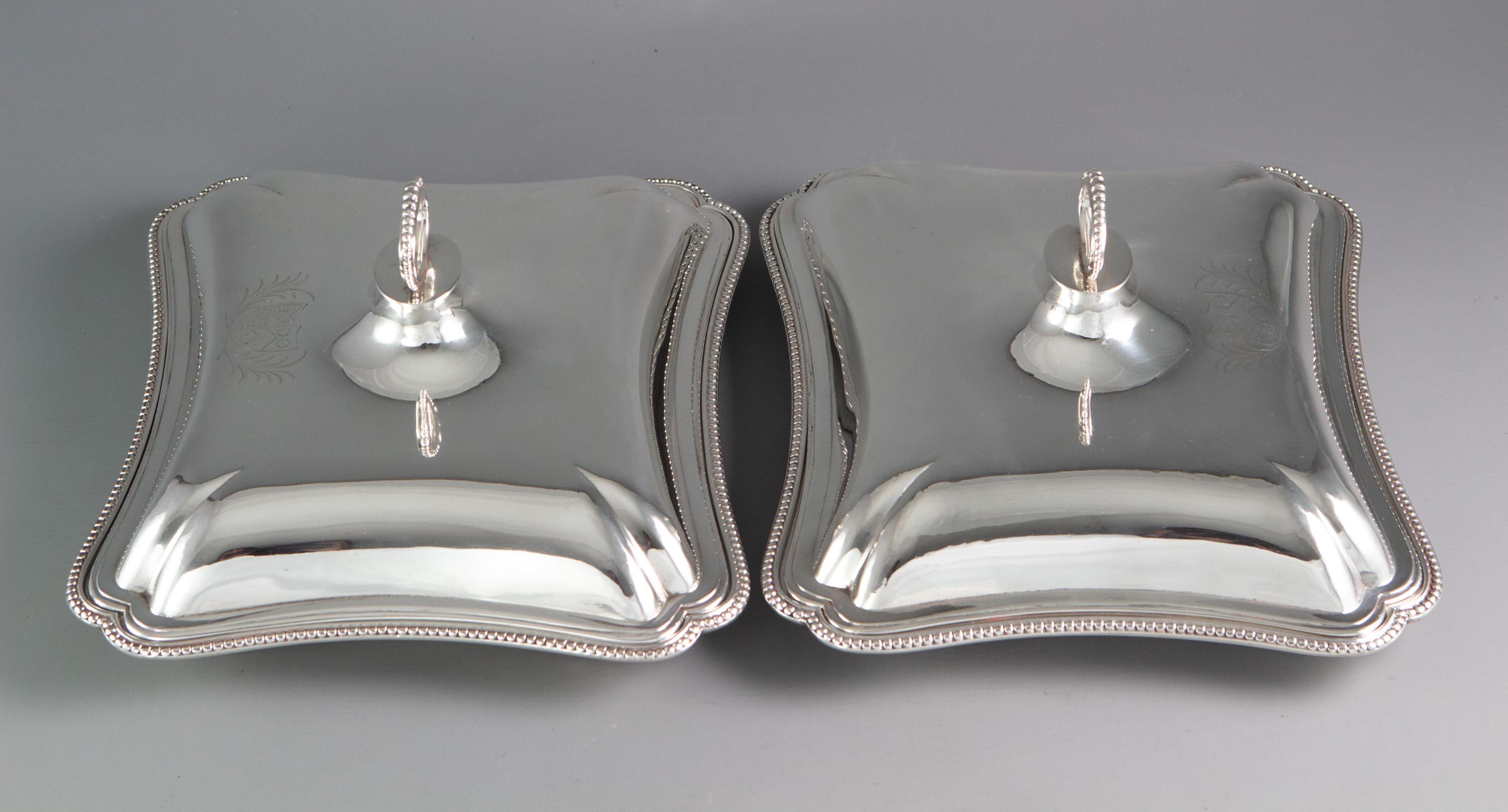 Pair of 18th Century Entrée Dishes, 1784 and 1792 by Carter, Smith & Sharp For Sale 3