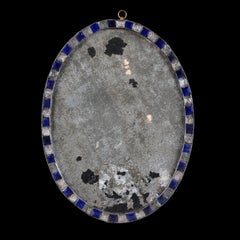 A Pair of 18th Century Irish Waterford Glass Oval Mirrors