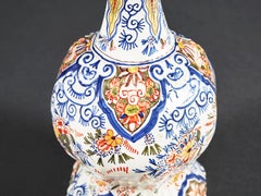 Pair of 18th Century Polychrome Delft Vases as Table Lamps