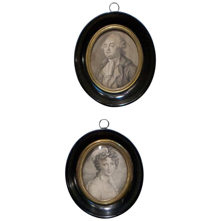 Pair of 18th Century Portraits For Sale