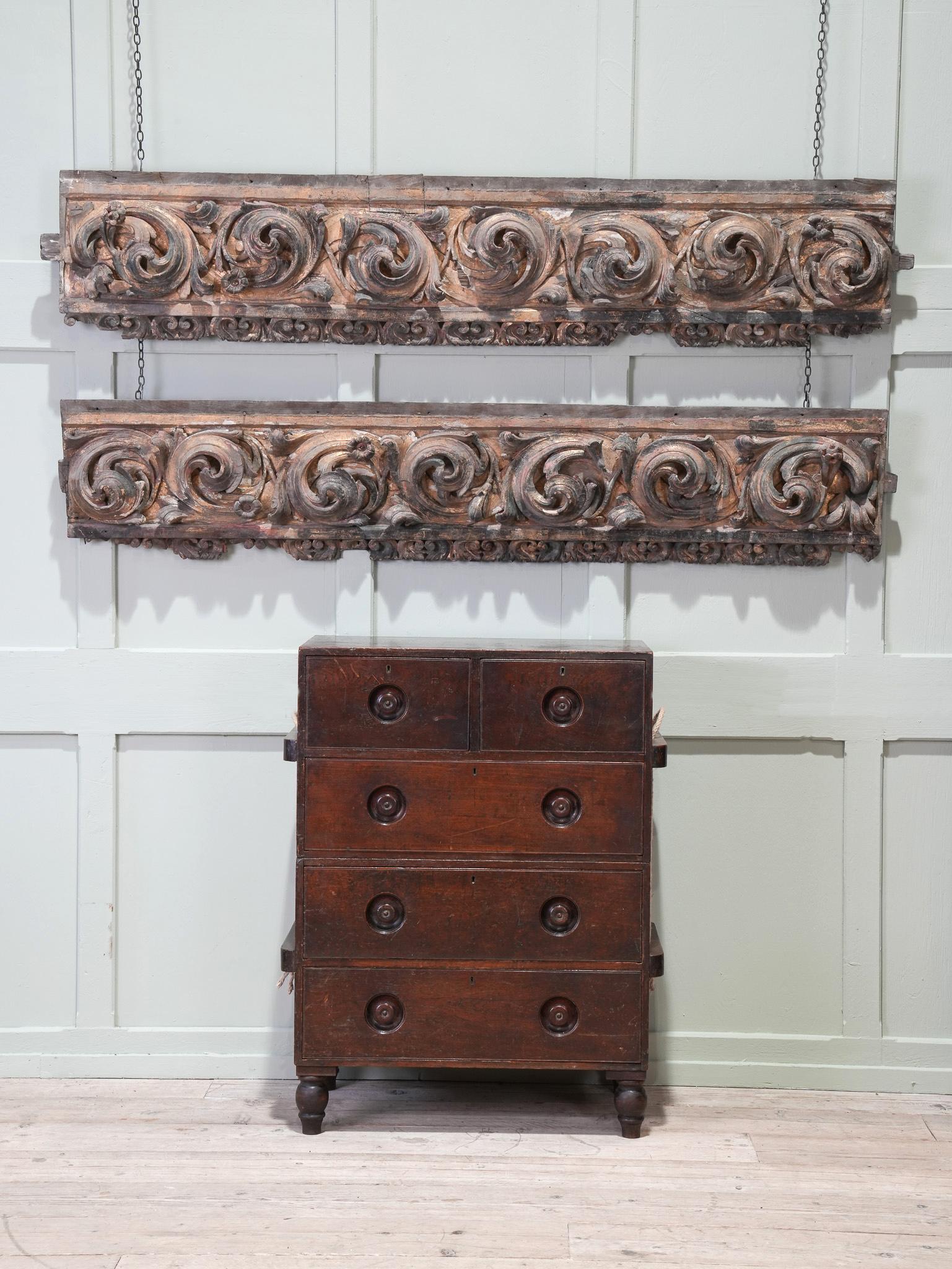 European A Pair of 18th Century Portuguese Baroque Wall Panels For Sale