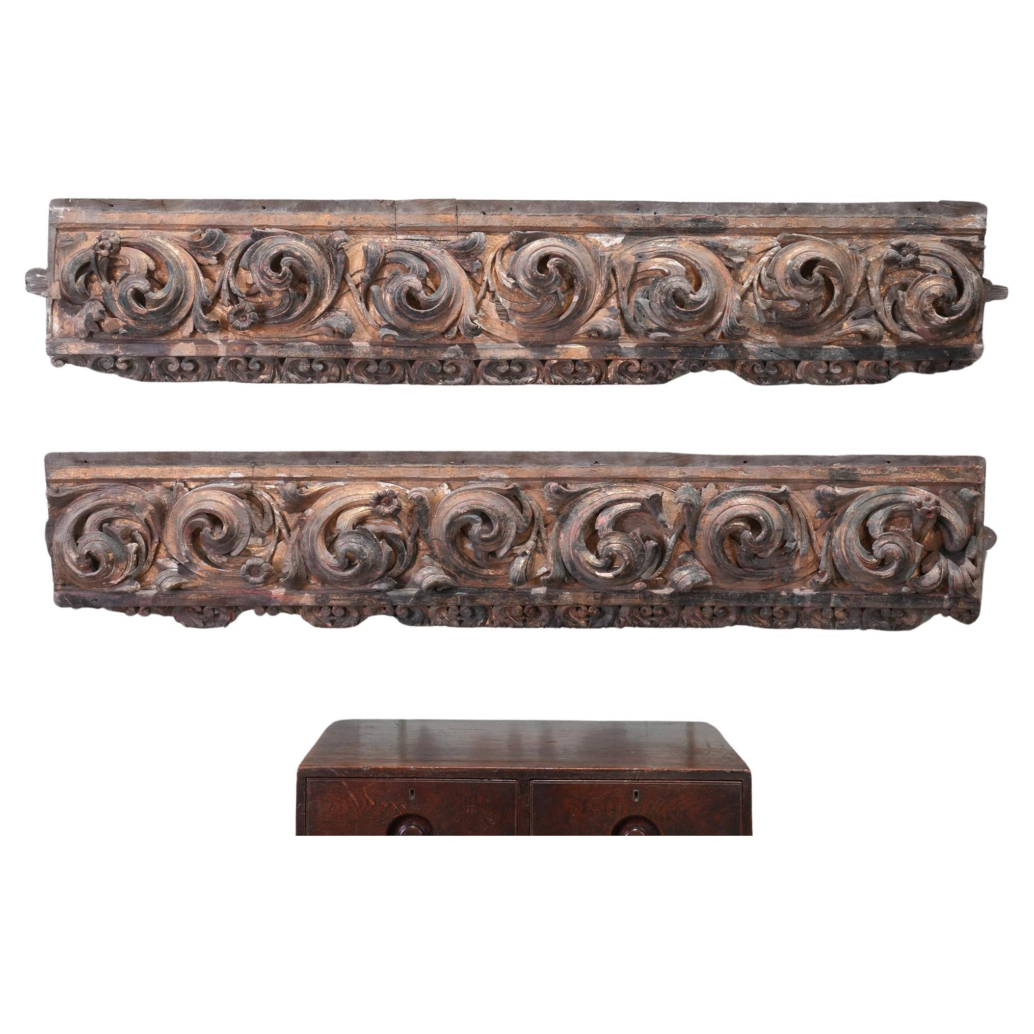 A Pair of 18th Century Portuguese Baroque Wall Panels For Sale