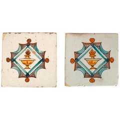 Pair of 18th Century Spanish Tiles