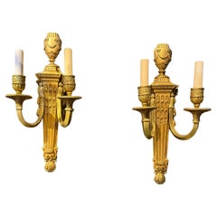 1920 Caldwell Neoclassic Bronze Sconces