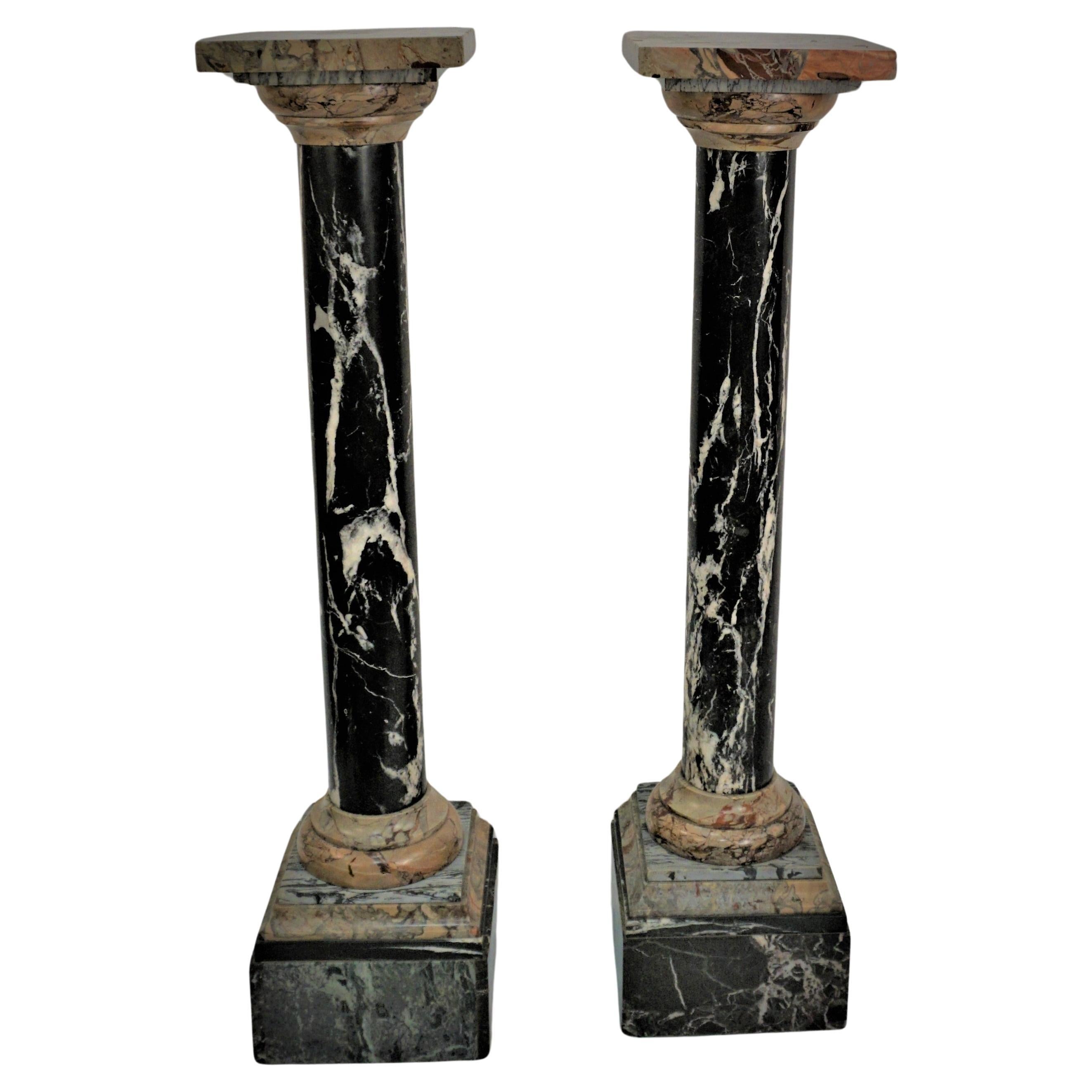 A pair of 1920's Classic Design Marble pedestals