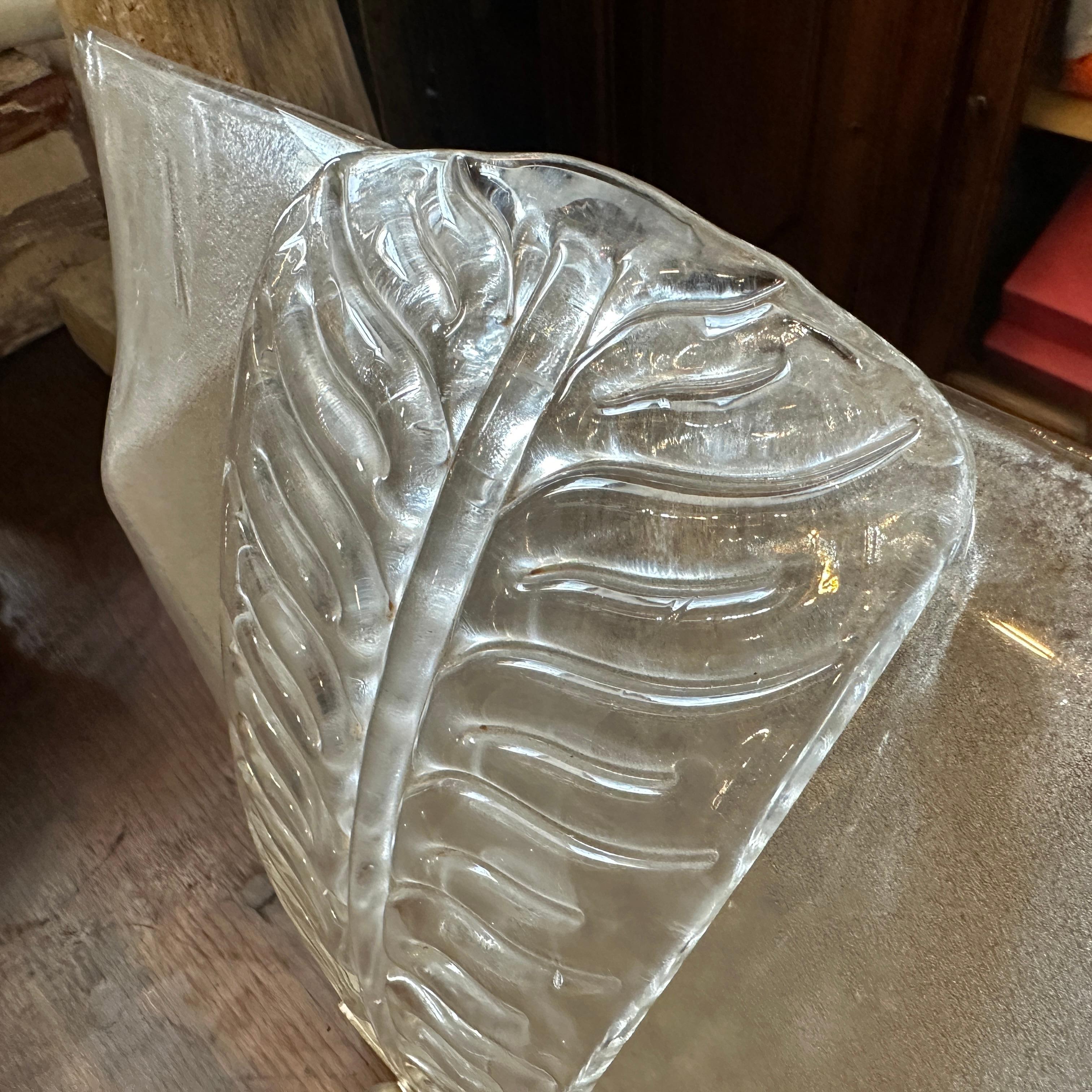A pair of 1930s Art Deco Murano Glass Huge Wall Sconces by Ercole Barovier For Sale 4