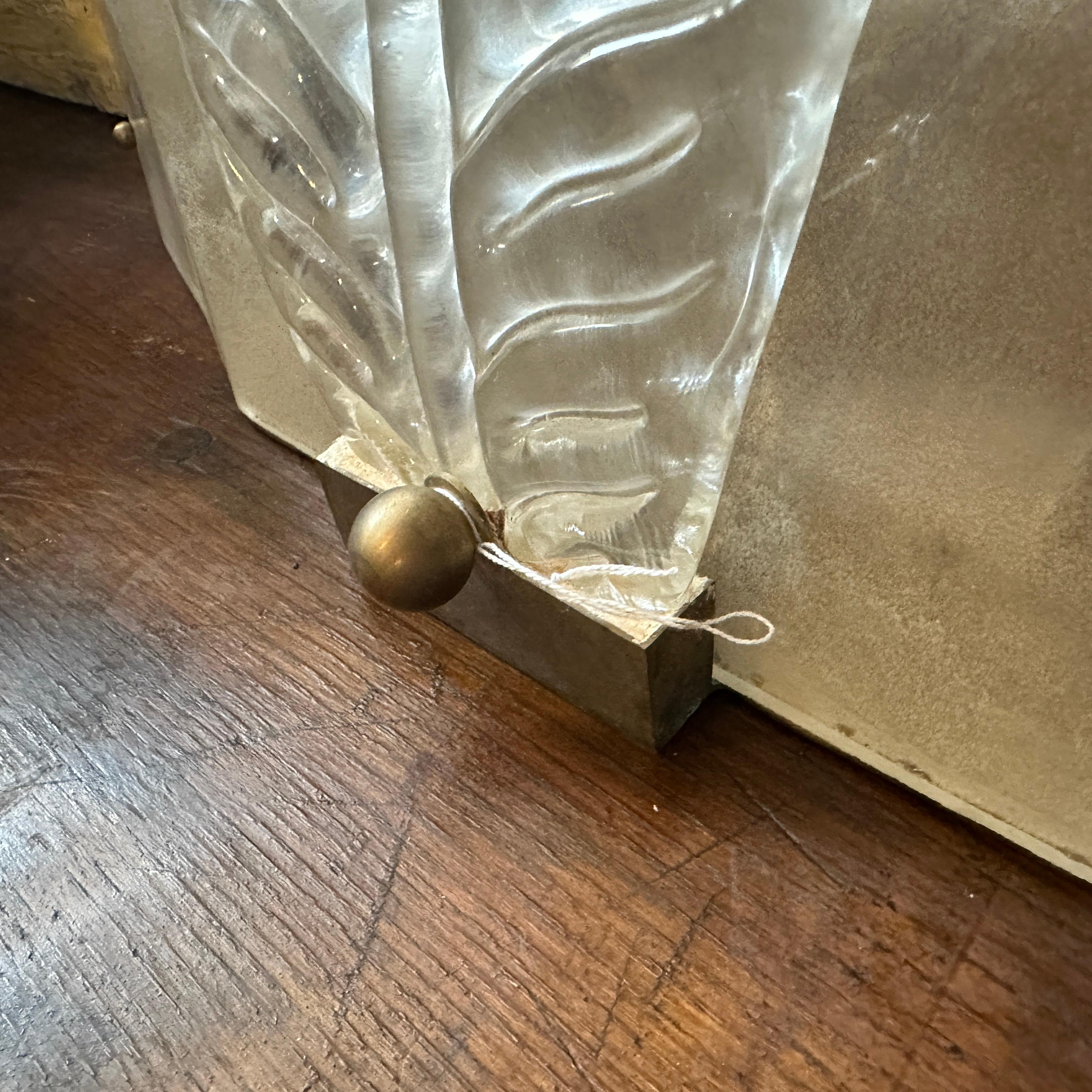 A pair of 1930s Art Deco Murano Glass Huge Wall Sconces by Ercole Barovier For Sale 6
