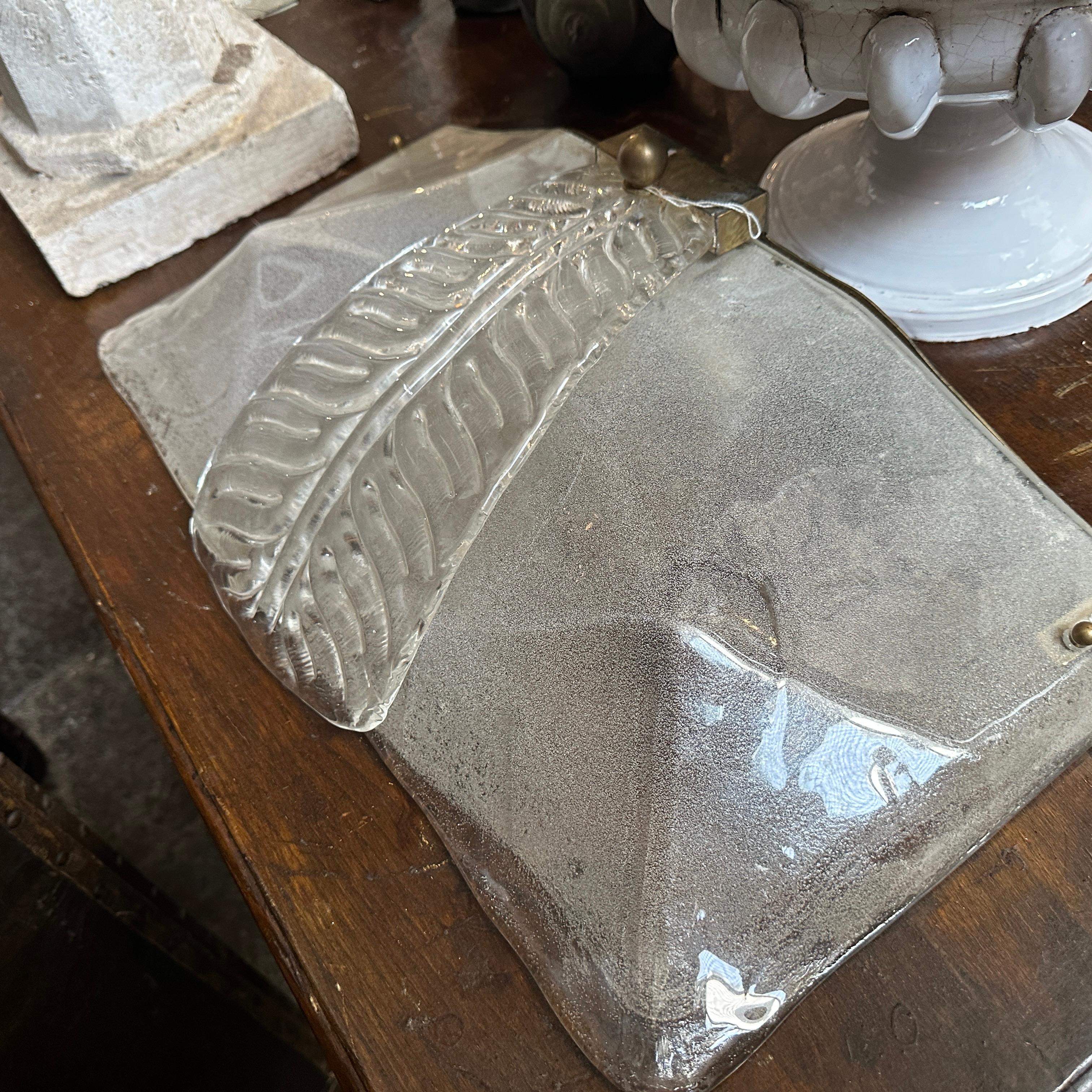 A pair of 1930s Art Deco Murano Glass Huge Wall Sconces by Ercole Barovier For Sale 10