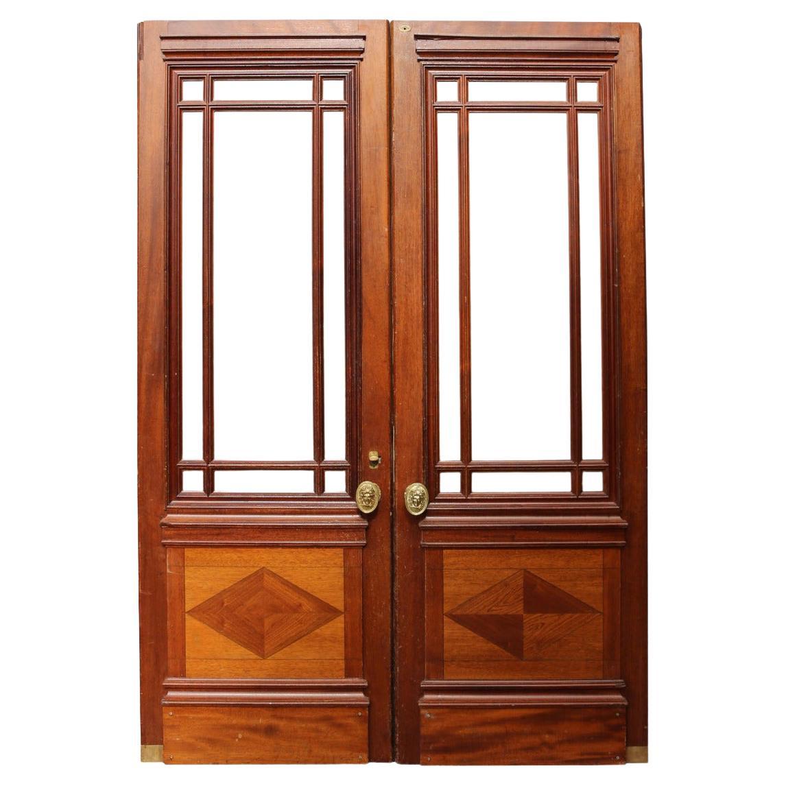 Pair of 1930s Glazed Doors For Sale