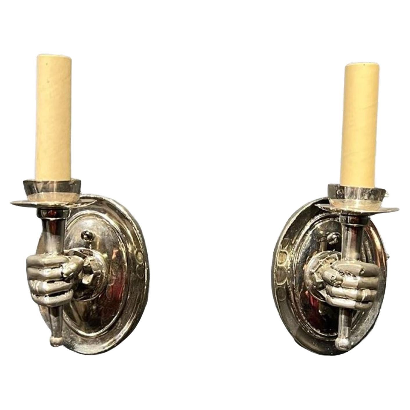 Picture Idea: 1930 S French Silver Plate Bronze Sconces For Sale At