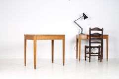 A pair of 1940s British Military MOD Oak Desk Tables – Stamped with Royal Crest