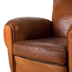Pair of 1940s Leather Club Chairs