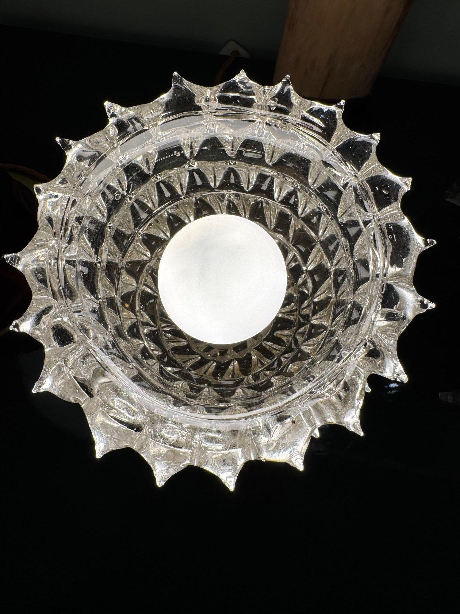 Coppia di lampade in ottone e vetro di Barovier&Toso degli anni '50 in vendita 5