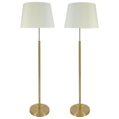 Pair of 1950s Brass Floor Lamps by Josef Frank, Model 2148
