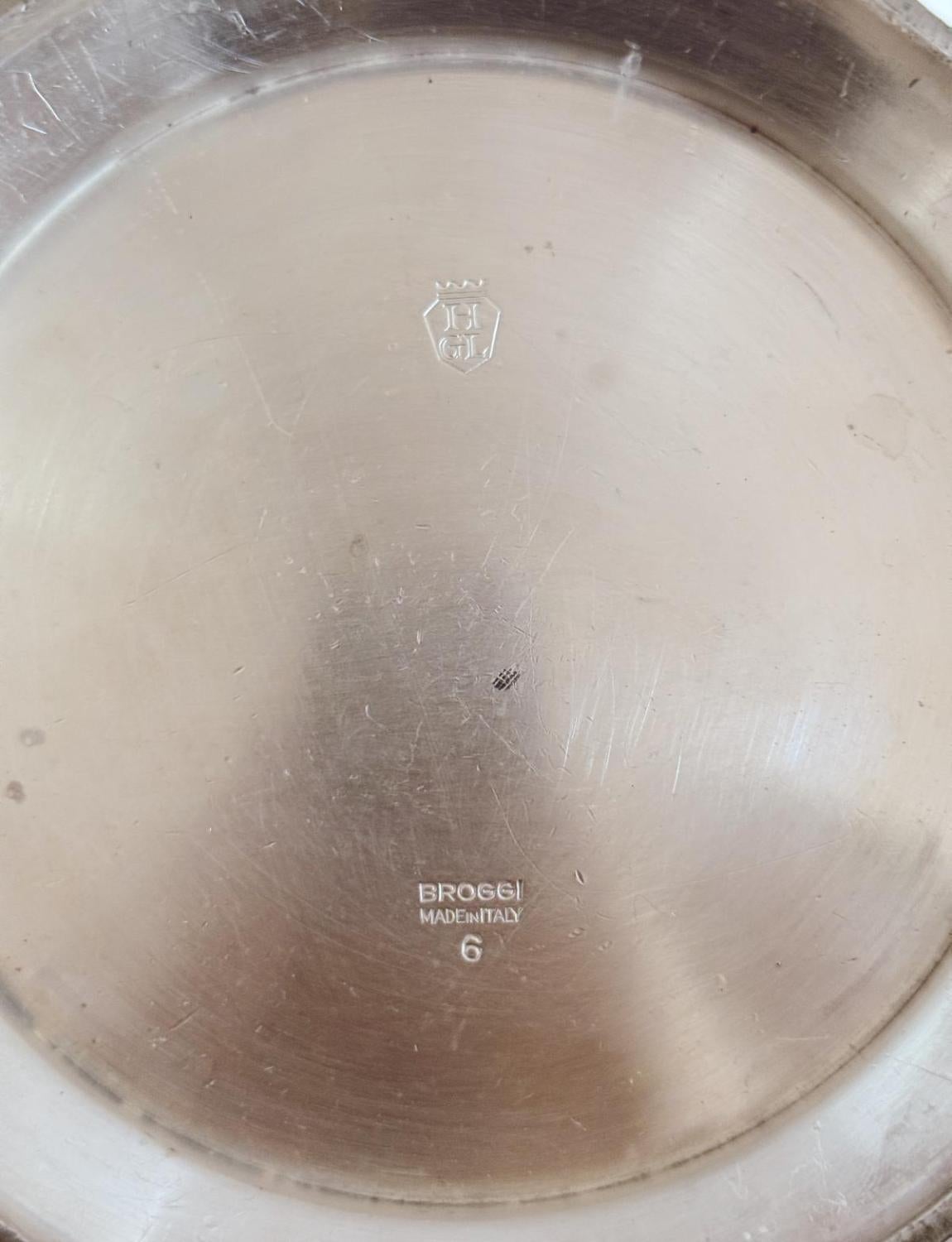 Metallo Coppia di ciotole da portata in argento di Gio Ponti per Broggi, anni '50 in vendita