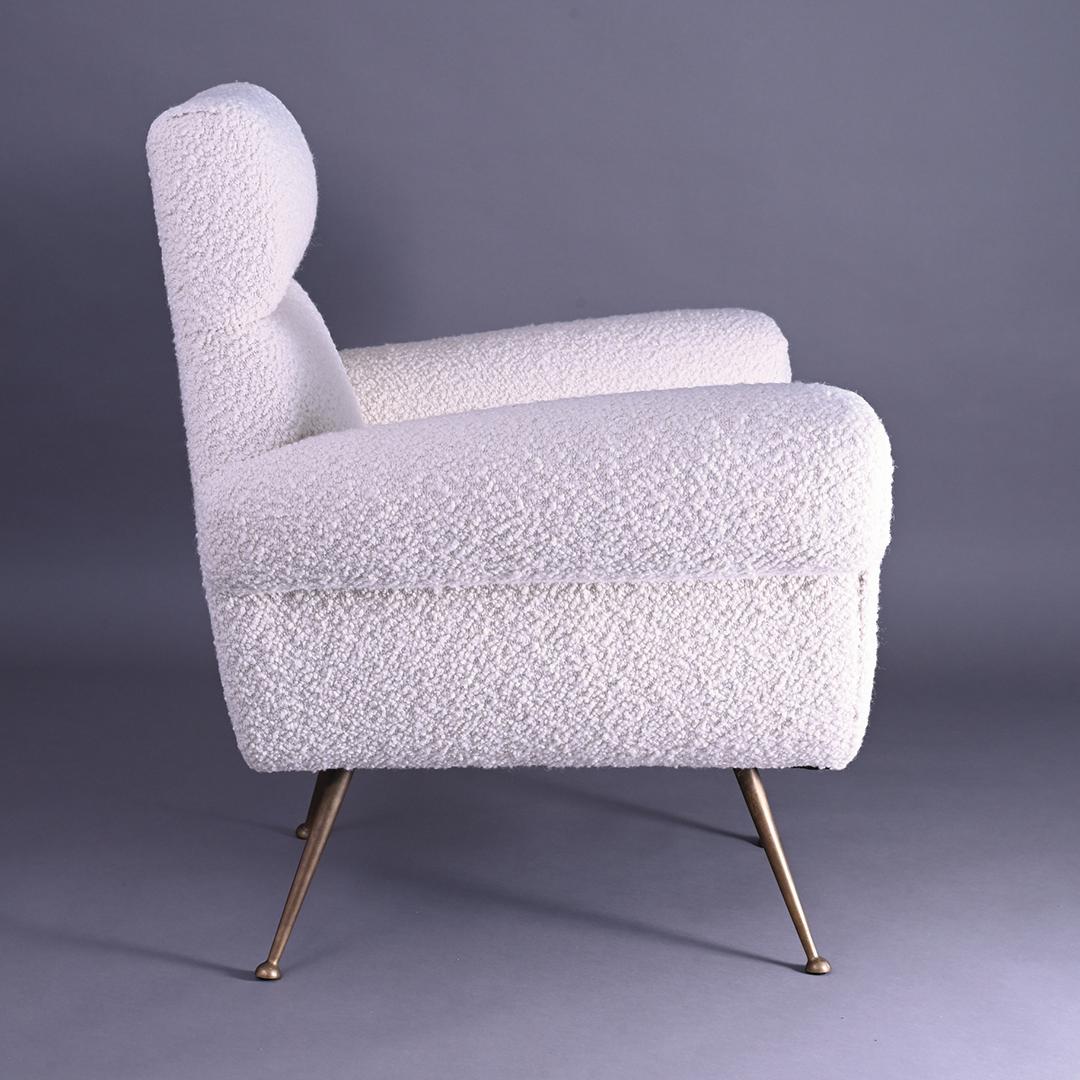 Mid-Century Modern A Pair of 1950's Italian Armchairs by Gigi Radice For Sale