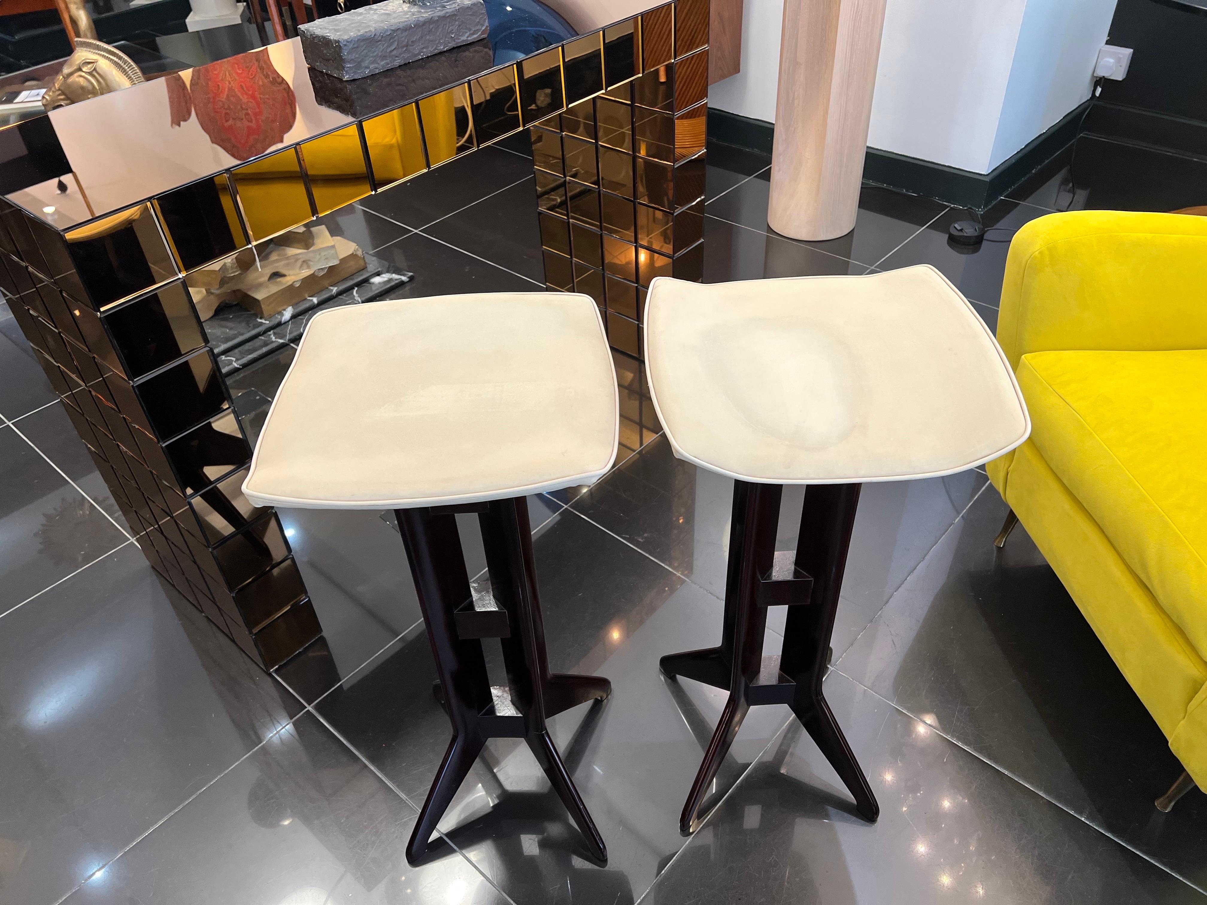 Mid-20th Century Pair of 1950s Italian Bar stools  For Sale