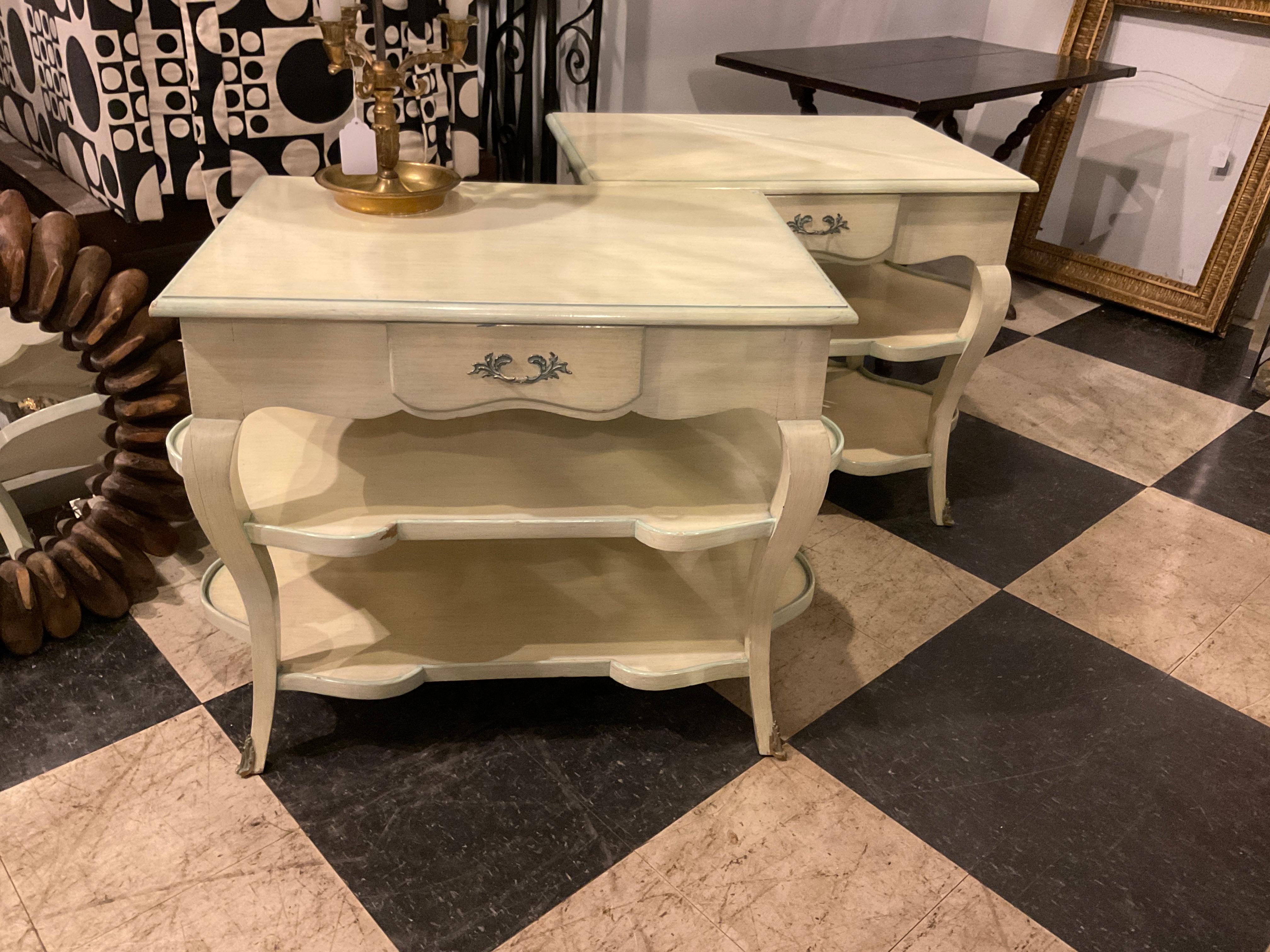 A PAIR  Of 1950s Three Tier Side Tables For Sale 11