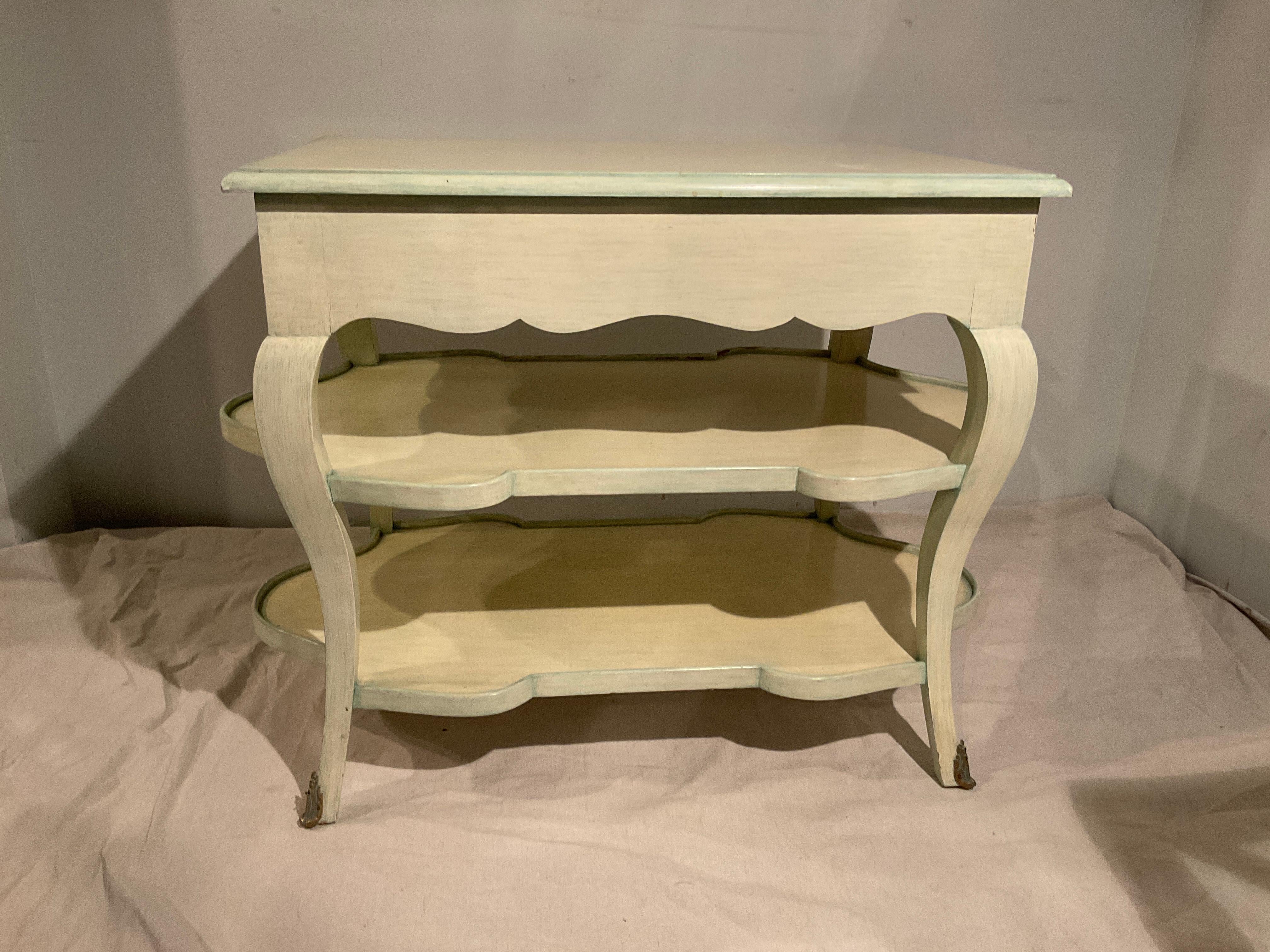 Wood A PAIR  Of 1950s Three Tier Side Tables For Sale
