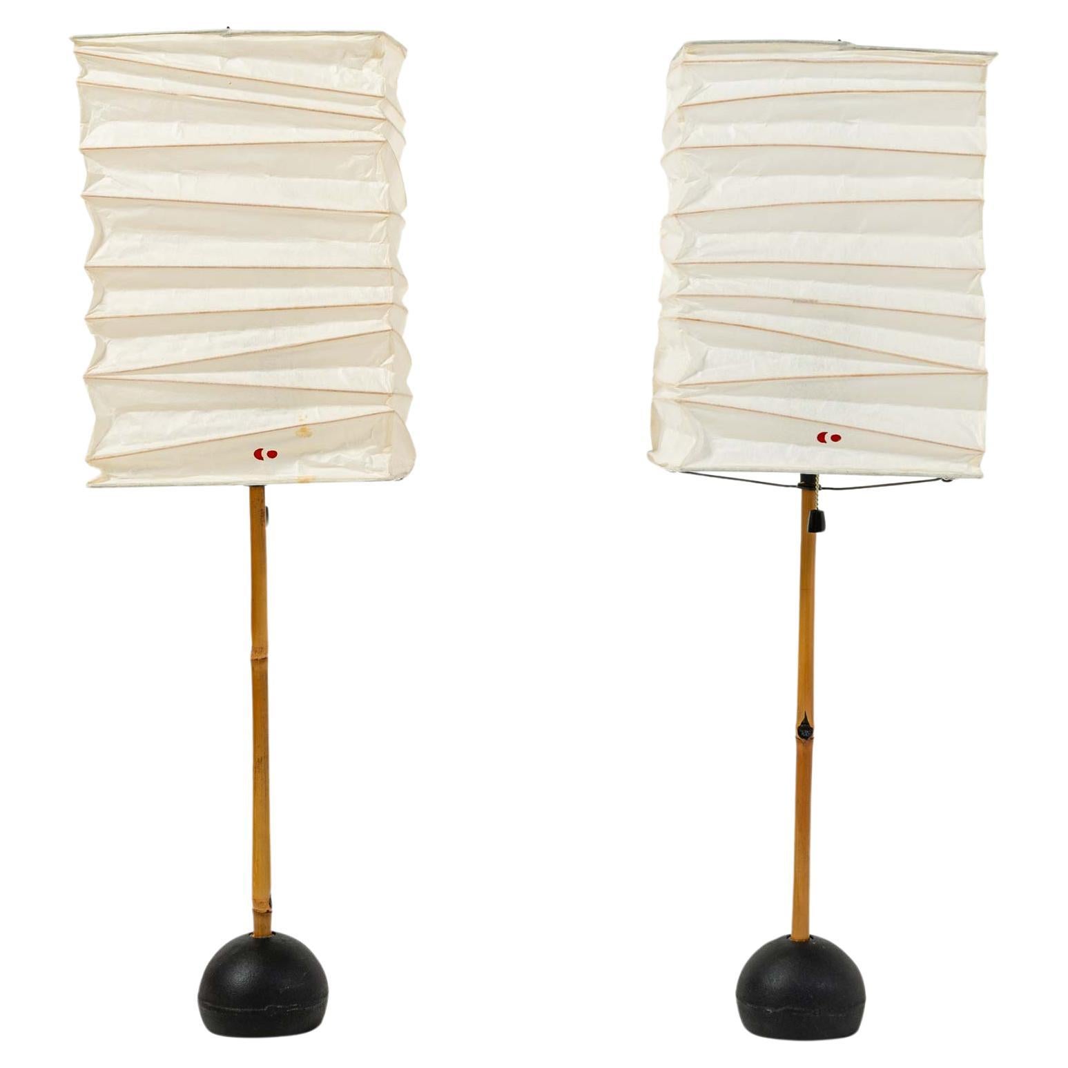 Coppia di lampade da tavolo Isamu Noguchi Akari del 1951 BB1-30XN, Nuovo stock
