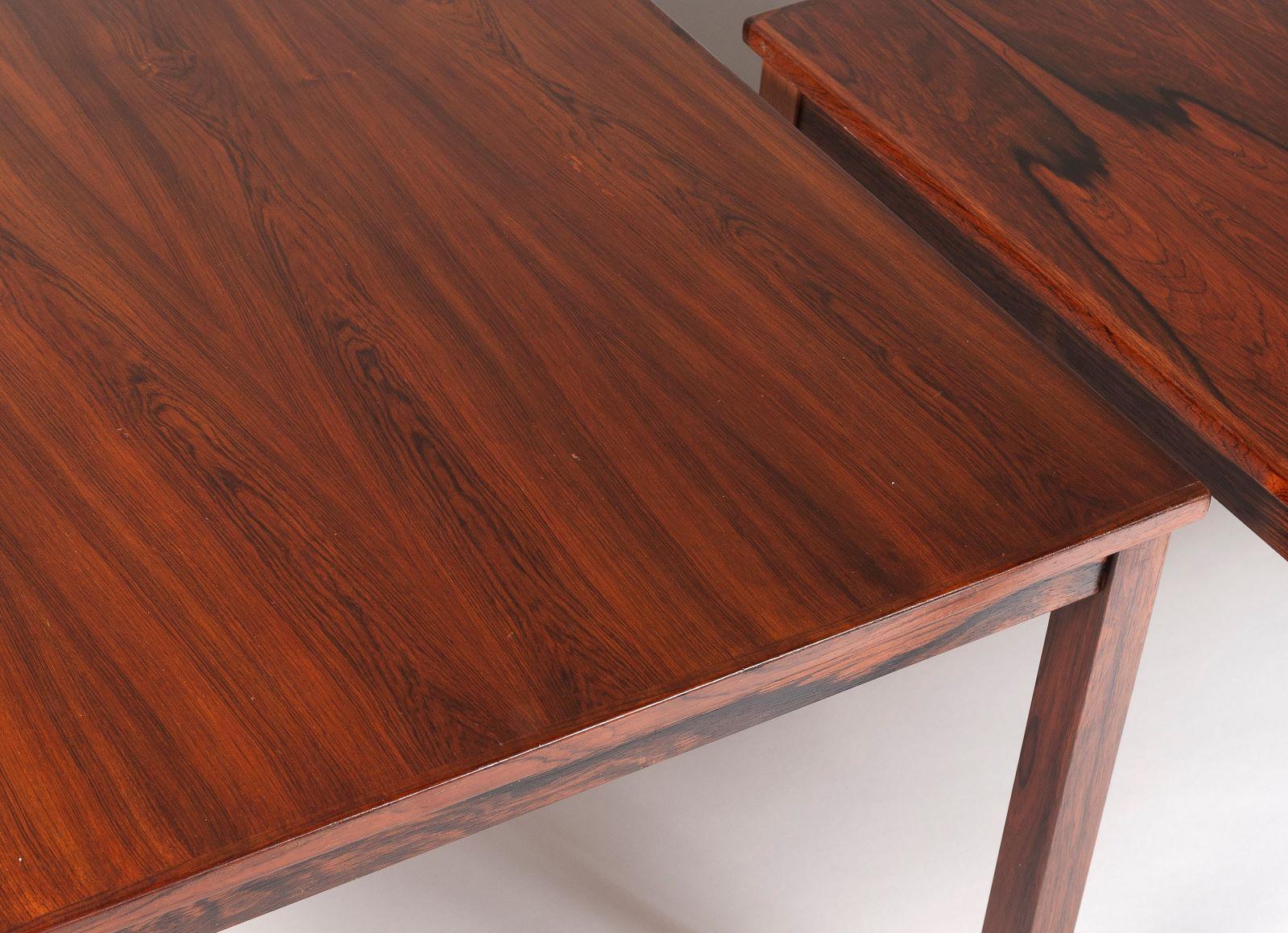 A Pair of 1960/70s Mid Century Modern Danish Rosewood Square Coffee Tables For Sale 3