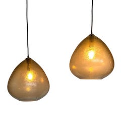 A pair of 1960s Murano glass ceiling lights by Luigi Caccia Dominioni for Azucen