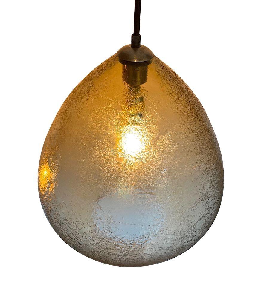 A pair of 1960s Murano glass ceiling lights by Luigi Caccia Dominioni for Azucen 1