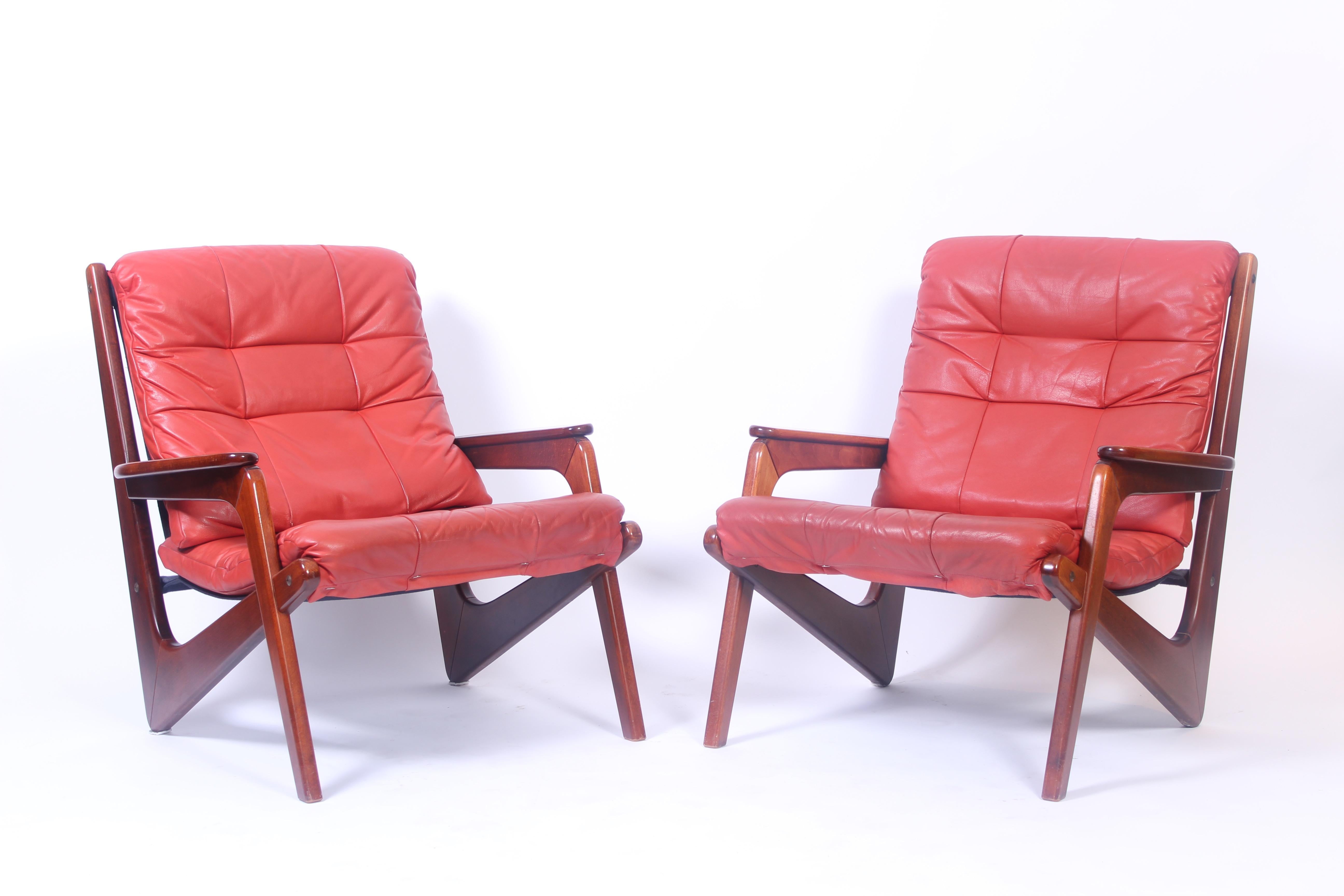Pair of 1960s Norwegian Easy Chairs In Good Condition In Malmo, SE
