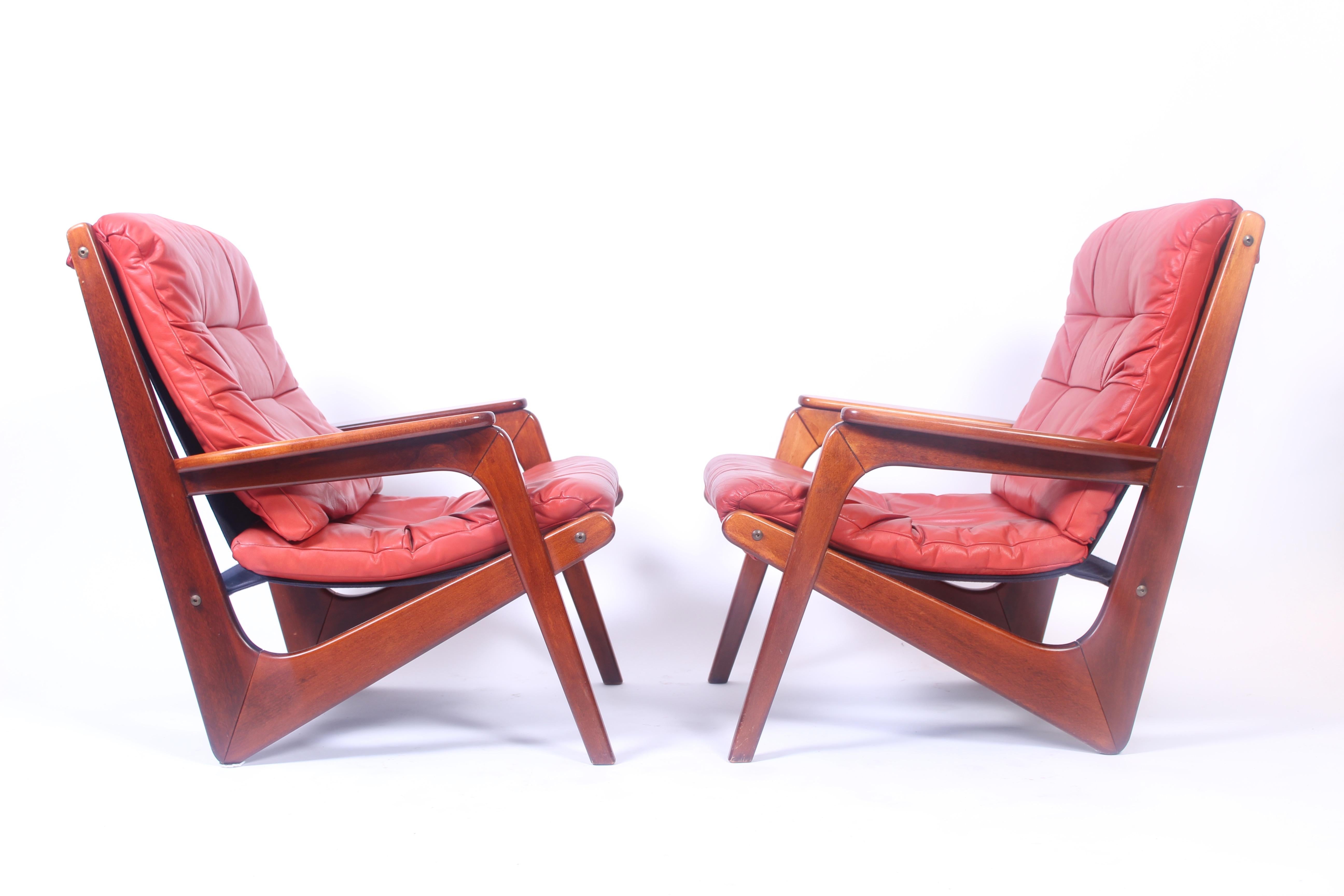 Mid-20th Century Pair of 1960s Norwegian Easy Chairs