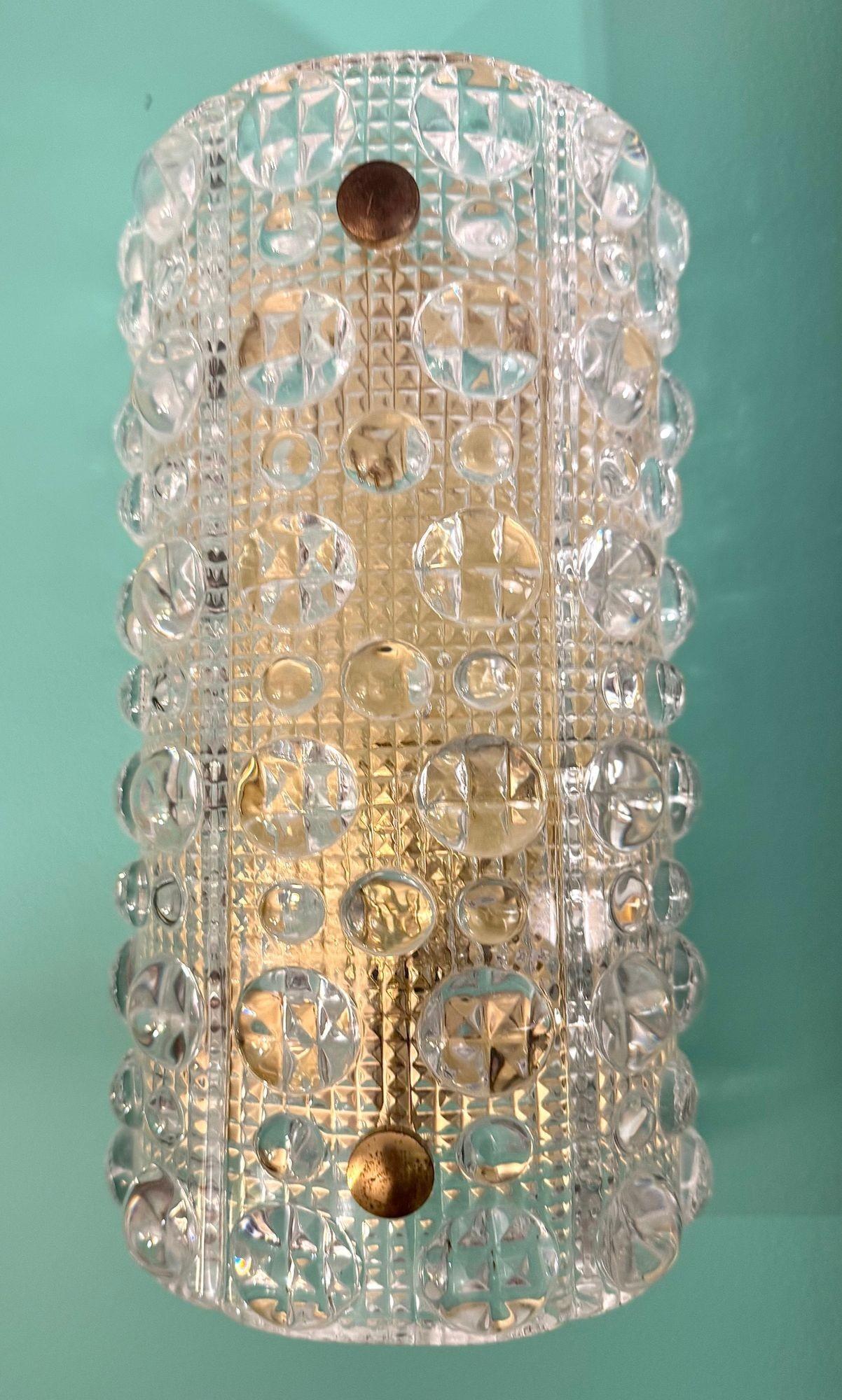 Un par de socnces de pared de cristal Orrefors de los años 60, de Carl Fagerlund para Lyfa en venta 3