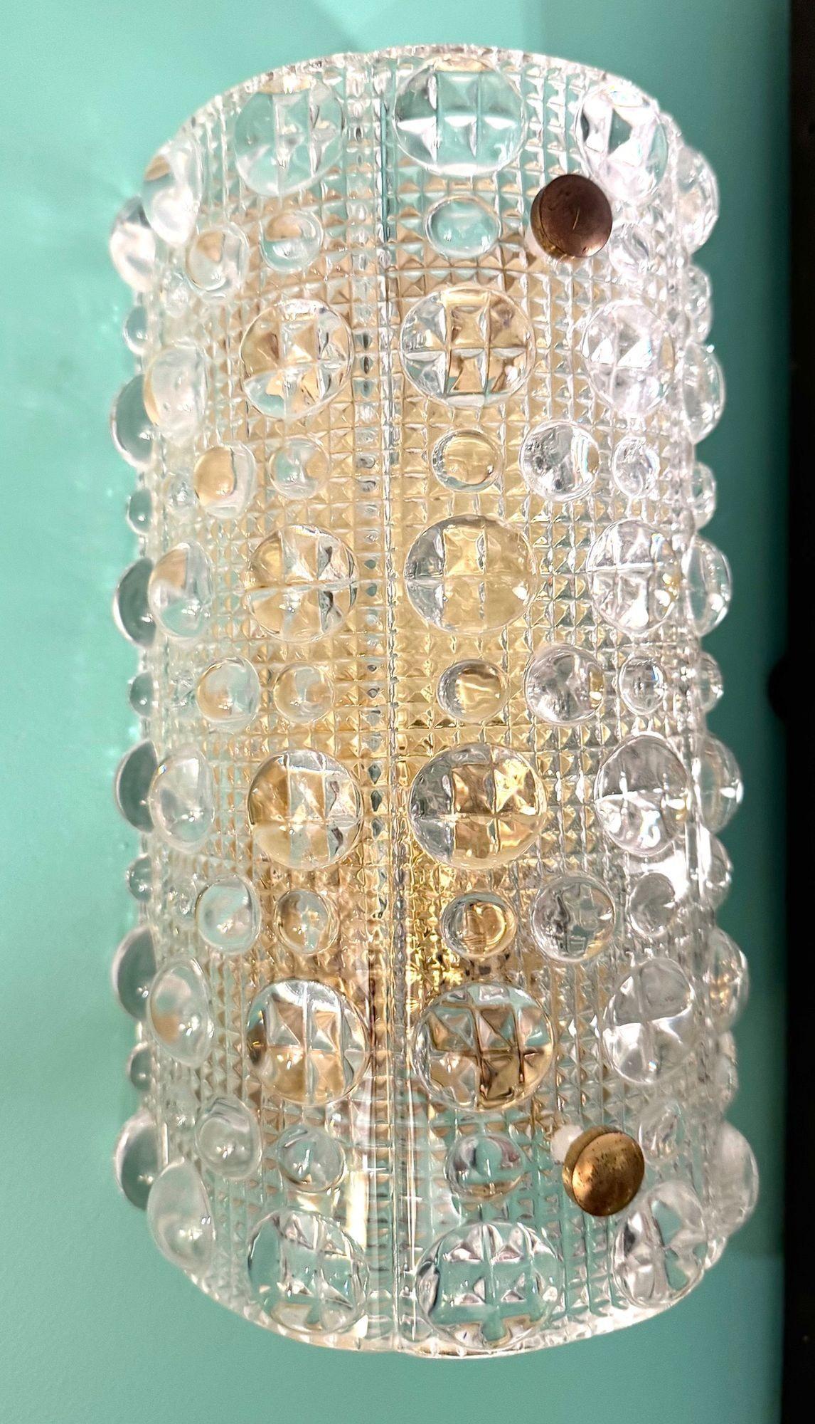 Un par de socnces de pared de cristal Orrefors de los años 60, de Carl Fagerlund para Lyfa en venta 4