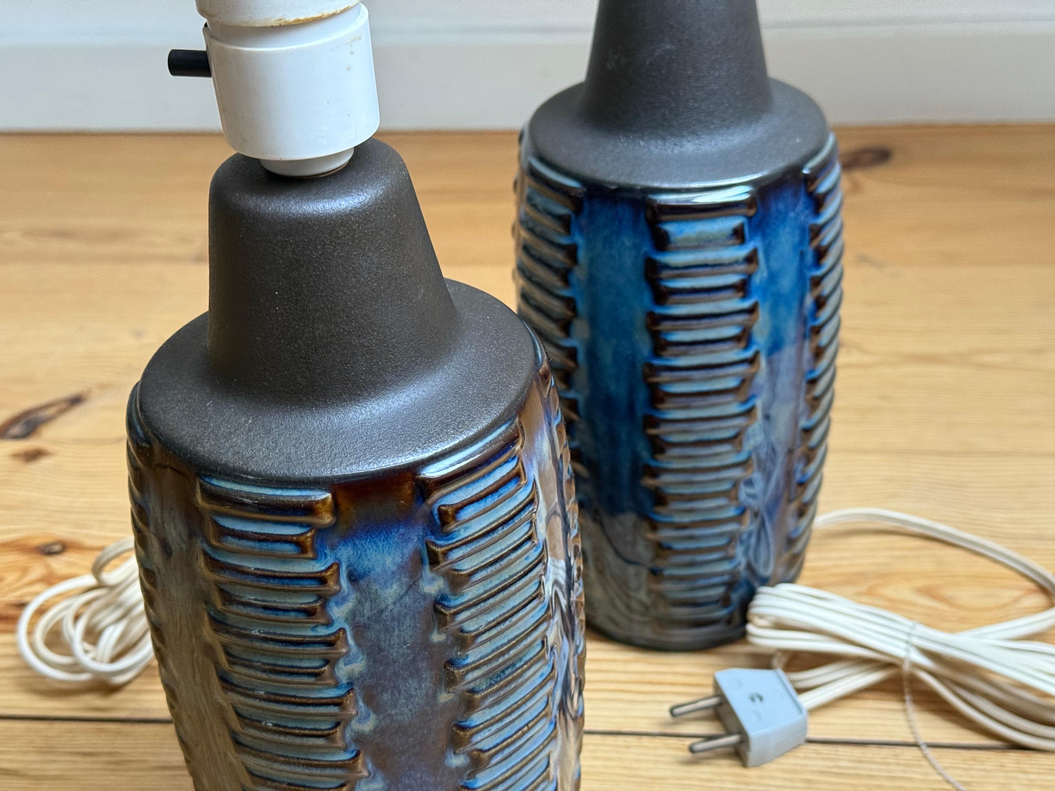 Un par de lámparas de sobremesa Søholm de los años 60, de Einar Johansen Moderno de mediados de siglo en venta