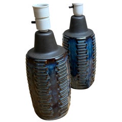 A pair of 1960's søholm table lamps by Einar Johansen