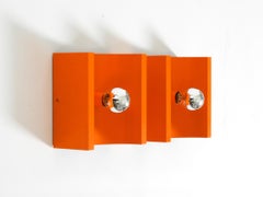 A pair of 1960s Space Age metal wall lamps by Klaus Hempel for Kaiser Leuchten