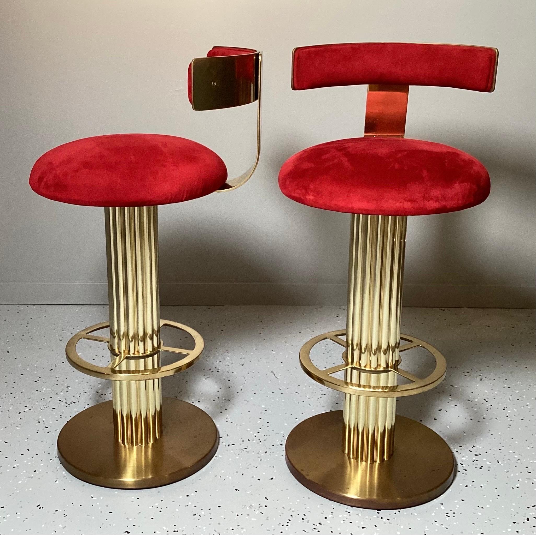 brass swivel bar stools