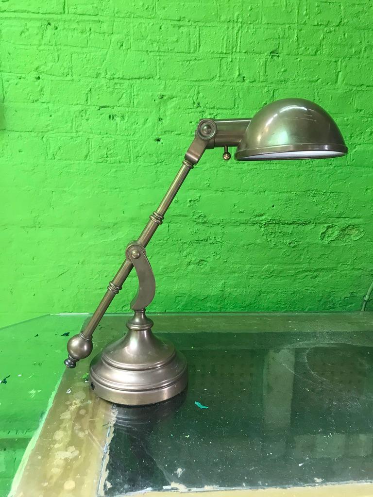Pair of 1970s Brass Desk Lamps For Sale 6