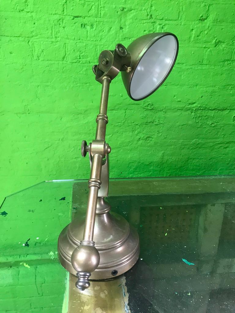 Pair of 1970s Brass Desk Lamps For Sale 5