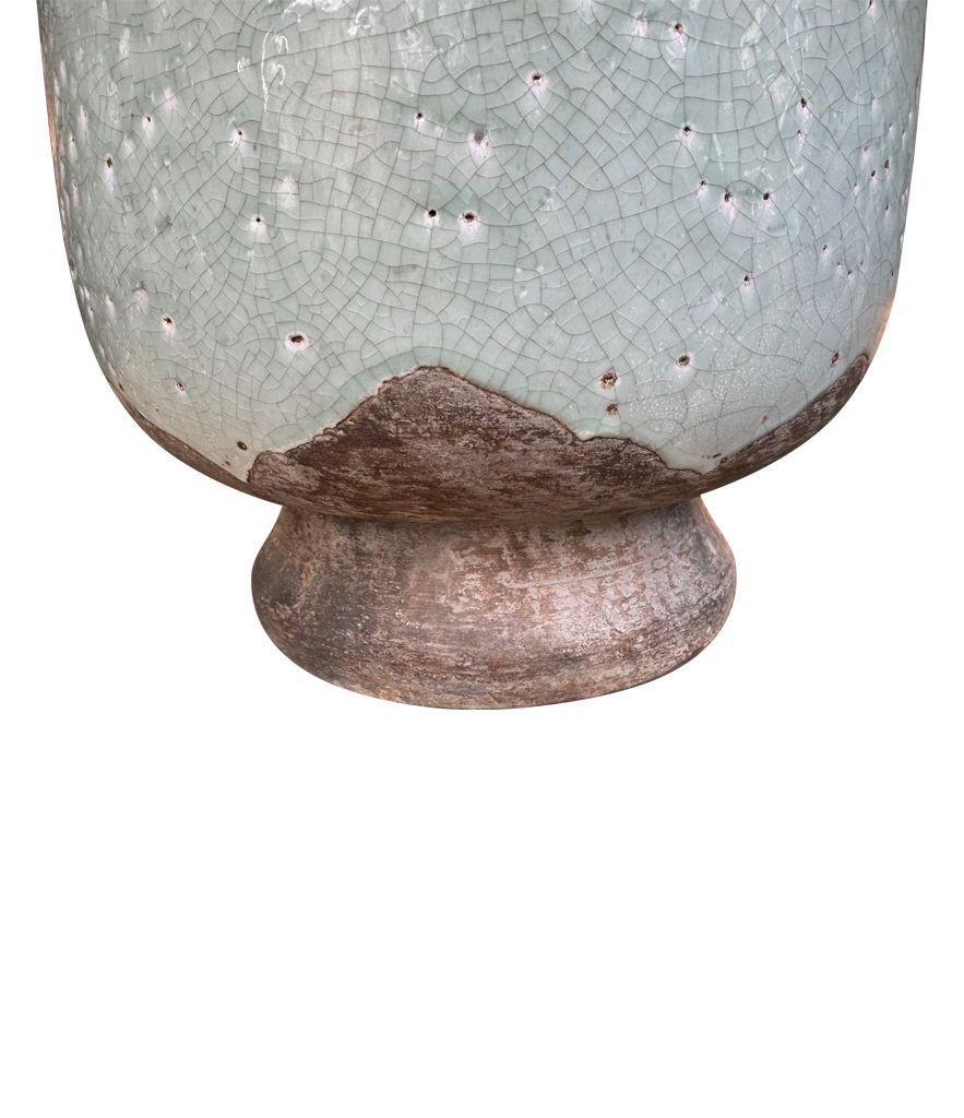 Paire de lampes en céramique émaillée craquelée de style chinoiserie des années 1970 par Ugo Zaccanini en vente 8