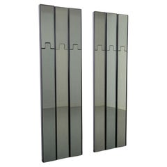 Paire de miroirs de porte-manteaux "Gronda" des années 1970 par Luciano Bertoncini pour Elco