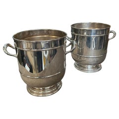 Paire de seaux à vin et champagne modernes de haute qualité des années 1970 par Sant'Andrea
