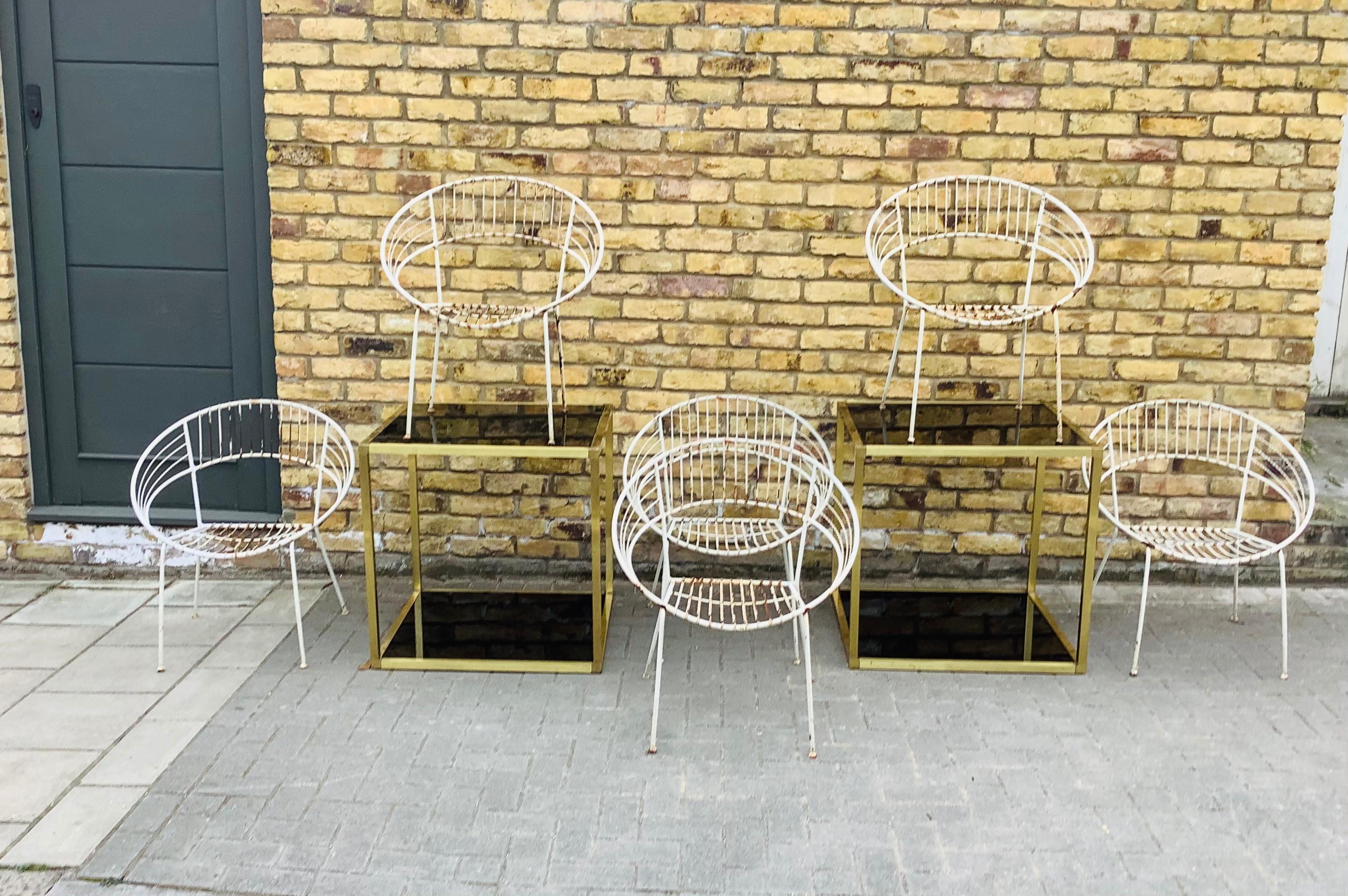 Mid-Century Modern Pair of 1970’s Italian Brass and Glass Display Table For Sale