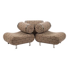 A Pair of  1970s organic shape lounge chairs