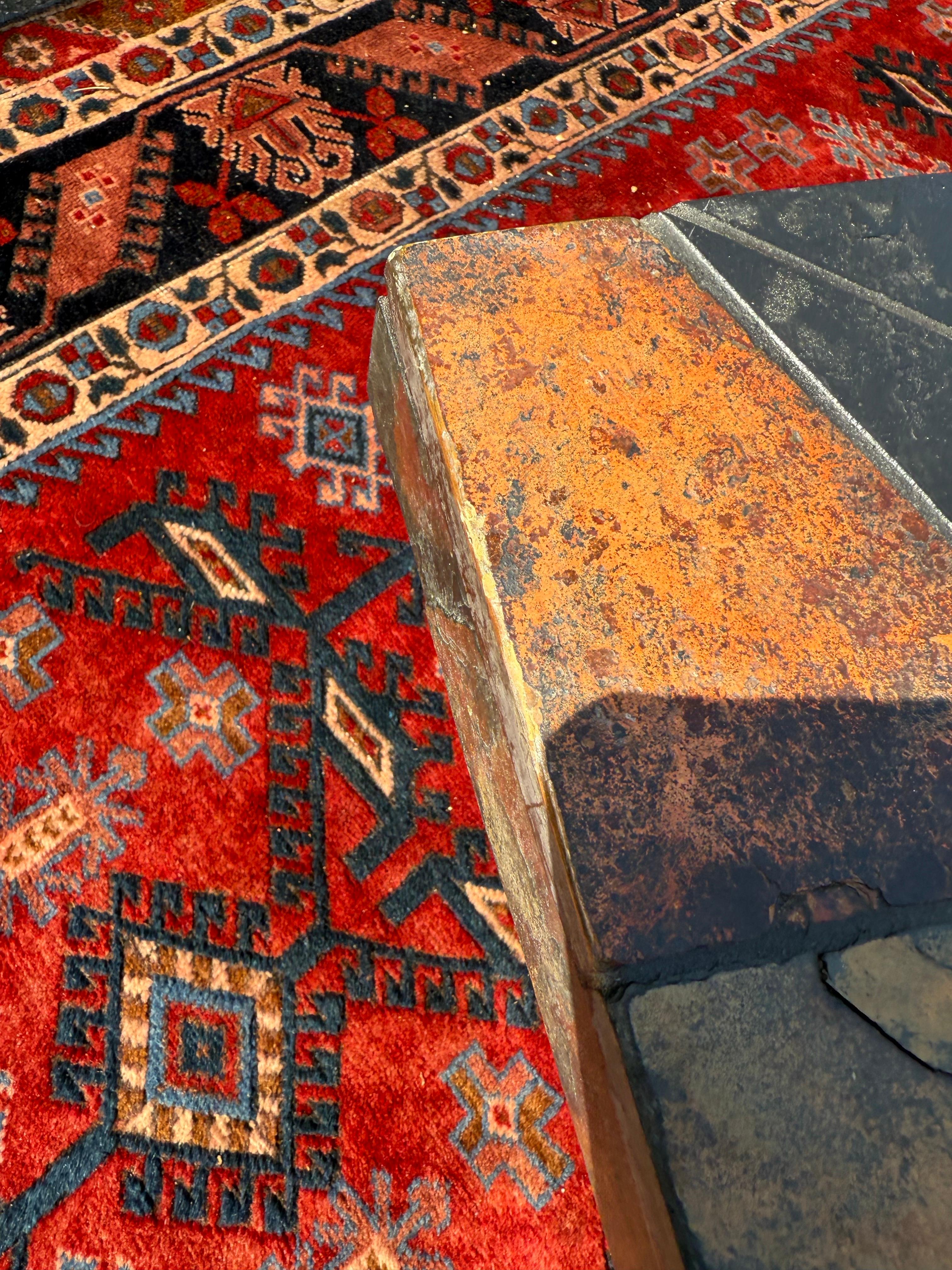 A pair of 1970’s Paul Kingma Attributed Brutalist Mosaic Side Tables in Slate For Sale 10